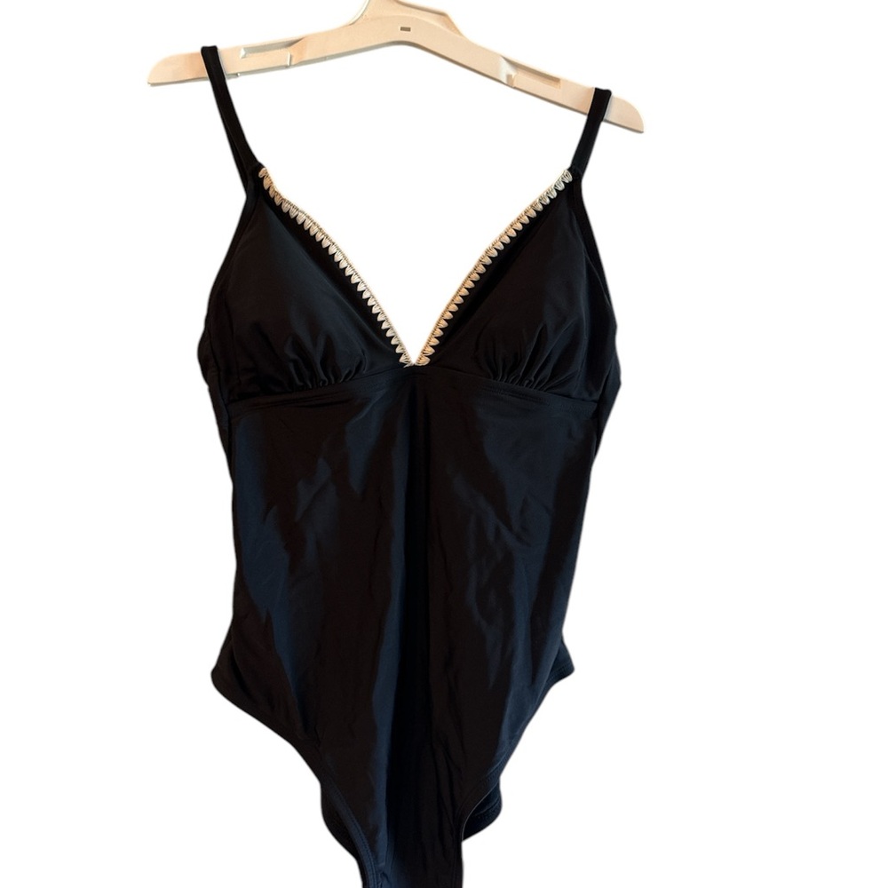 Target Black One-Piece Swimsuit with Gold Accents